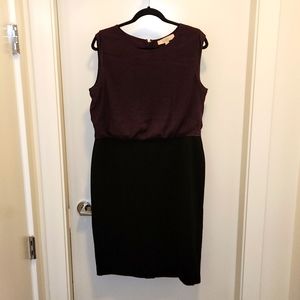 BNWT Loft two tone purple black dress